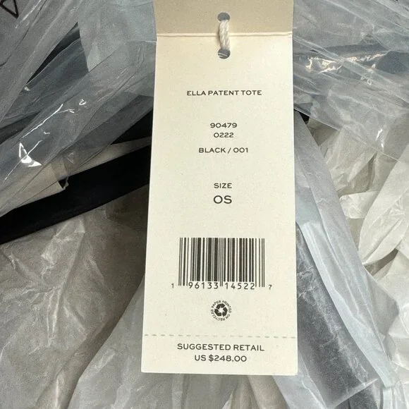 Tory Burch Ella Patent Large Tote - Black - Picture 6 of 6